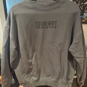 Taylor Swift Gray Crewneck Sweatshirt - The Eras Tour Logo